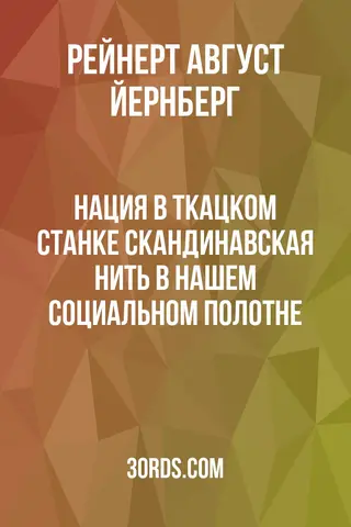 Обложка аудиокниги «Нация в ткацком станке: скандинавская нить в нашем социальном полотне»