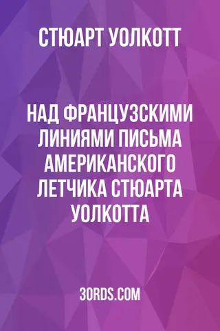 Обложка аудиокниги «Над французскими линиями: Письма американского летчика Стюарта Уолкотта»