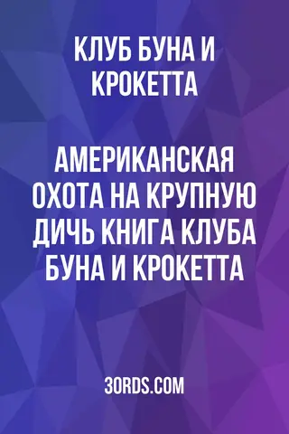Обложка аудиокниги «Американская охота на крупную дичь: Книга клуба Буна и Крокетта»