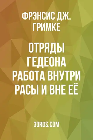 Обложка аудиокниги «Отряды Гедеона: работа внутри расы и вне её»