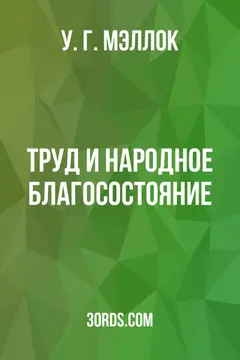 Обложка аудиокниги «Труд и народное благосостояние»