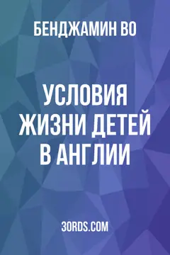 Обложка аудиокниги «Условия жизни детей в Англии»