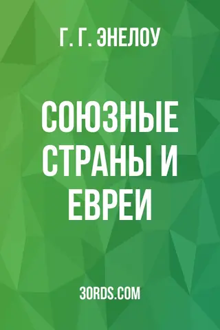 Обложка аудиокниги «Союзные страны и евреи»