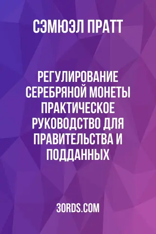 Обложка аудиокниги «Регулирование серебряной монеты: практическое руководство для правительства и подданных»