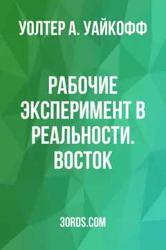 Обложка аудиокниги «Рабочие: Эксперимент в реальности. Восток»