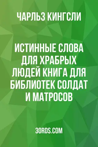 Обложка аудиокниги «Истинные слова для храбрых людей: Книга для библиотек солдат и матросов»